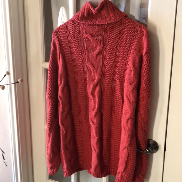 Womens Turtleneck Chunky Sweaters Cable Knit Batwing Sleeve Pullover Sweater - Picture 5 of 5